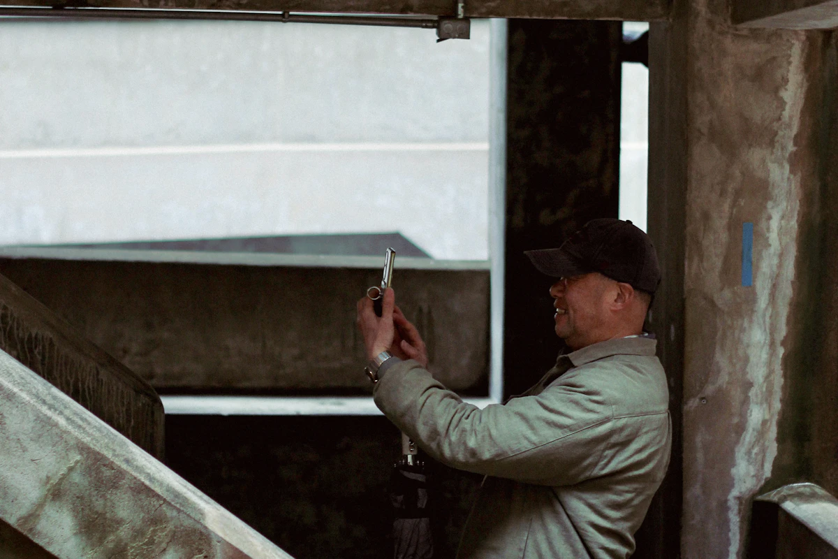 Concrete conditions inside a Brooklyn parking structure being documented for a Local Law 126 report